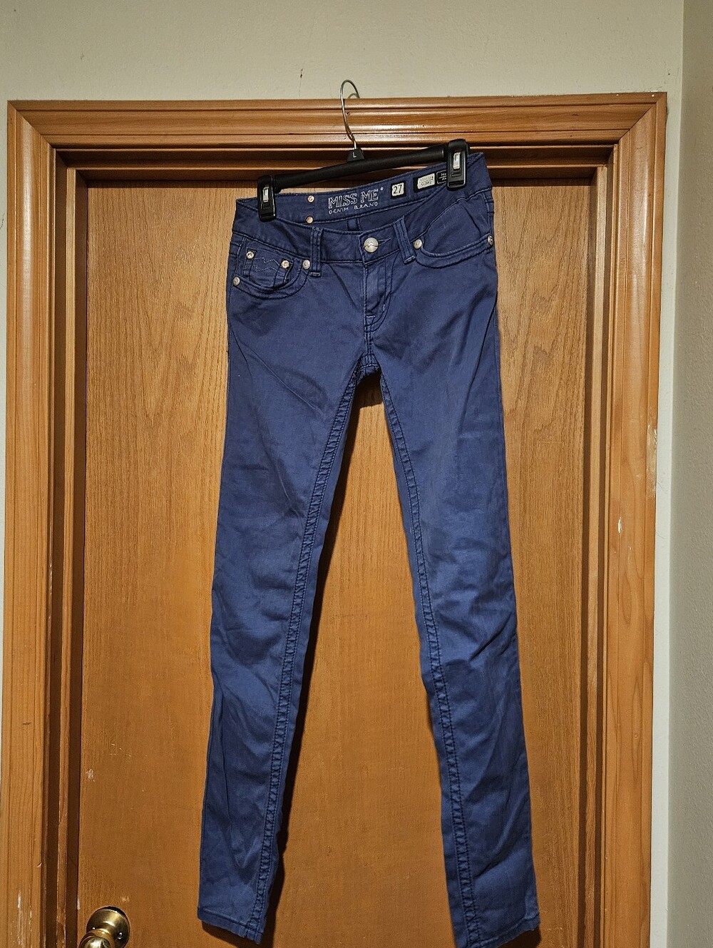 Miss Me Deep Cobalt Blue Skinny Jeans for Women
